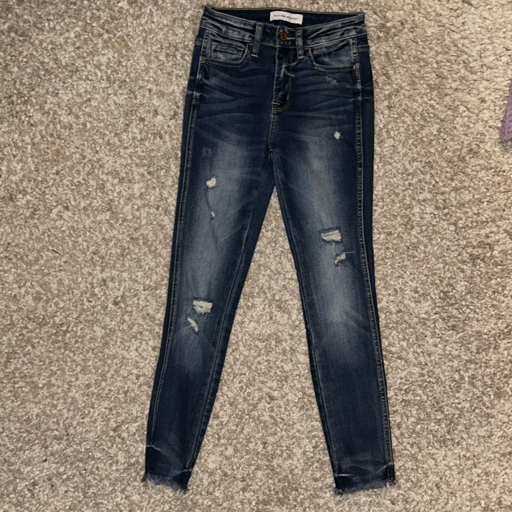 Flying Monkey Distressed Skinny Jeans